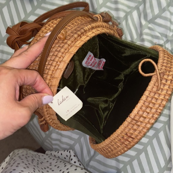 Rattan Bags for Women - Handmade Wicker Woven Purse Handbag Circle Boho Bag - Picture 3 of 6